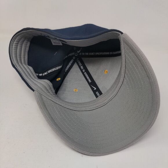 Marian University Knights Nike True Dri Fit Fitted Hat Blue Gray S/M Logo - Picture 6 of 8